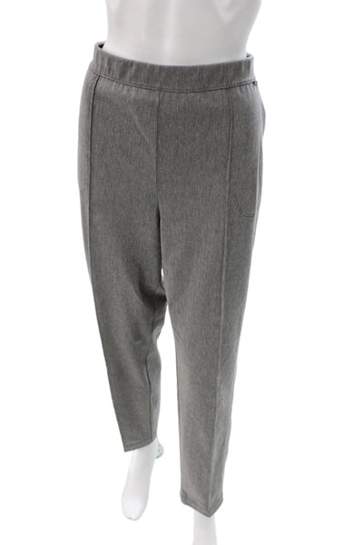 St. John Women Dress Pants Gray Polyester Rayon Solid Size 14