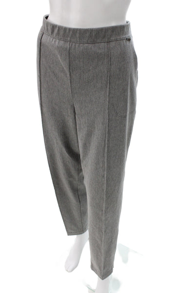 St. John Women Dress Pants Gray Polyester Rayon Solid Size 14