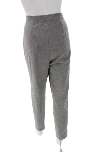 St. John Women Dress Pants Gray Polyester Rayon Solid Size 14