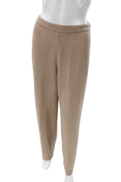 St. John Collection Womens Dress Pants Beige Wool Cashmere Size L
