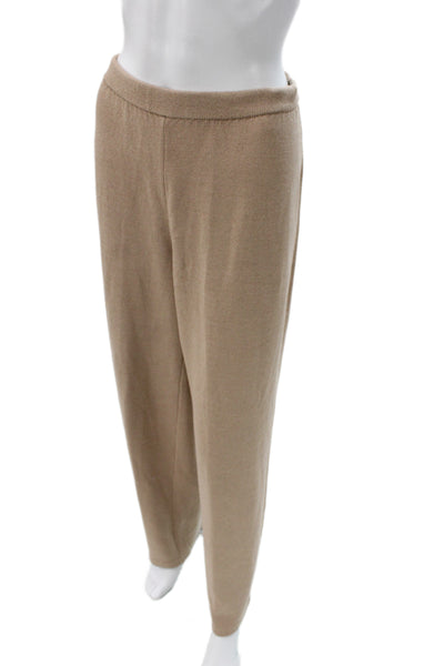 St. John Collection Womens Dress Pants Beige Wool Cashmere Size L