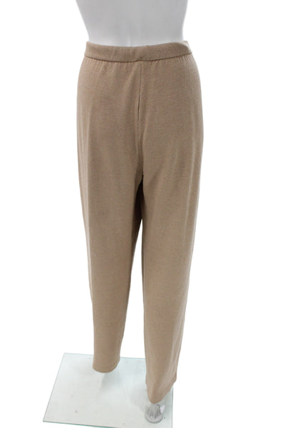 St. John Collection Womens Dress Pants Beige Wool Cashmere Size L