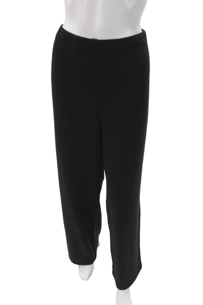 St. John Evening Women Dress Pants Black Cotton Polyester Size L