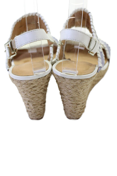 Jack Rogers Women's Open Toe Espadrille Wedge Sandals Blue Size 7.5