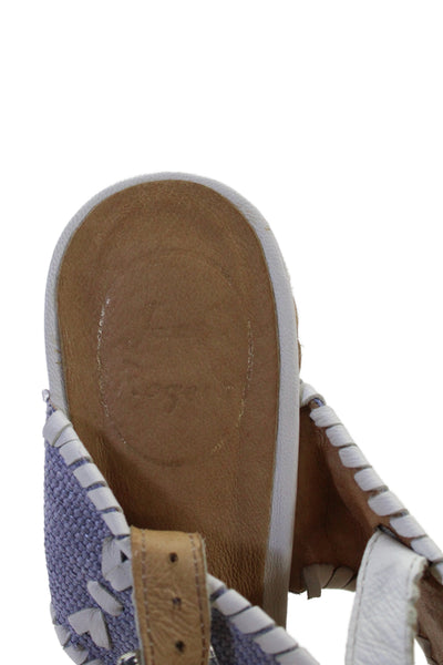 Jack Rogers Women's Open Toe Espadrille Wedge Sandals Blue Size 7.5
