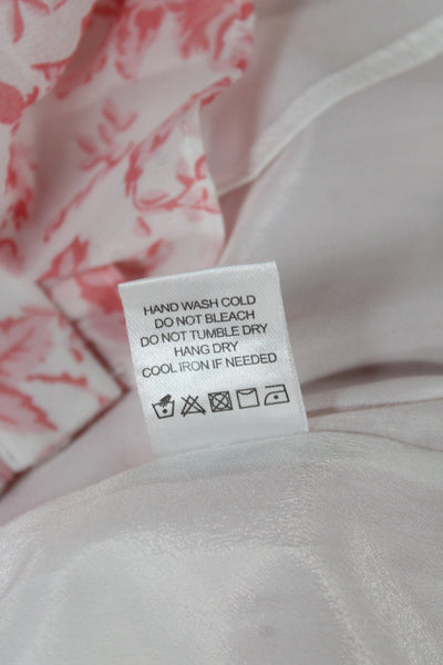 Lovers + Friends Women Mini Sundress Pink Floral Sleeveless Polyester Size S