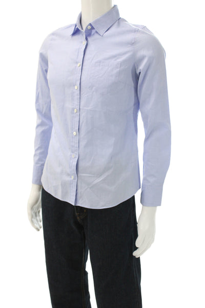 J Crew Mens Button-Down Shirt Light Blue 100% Cotton Long Sleeve Size 6