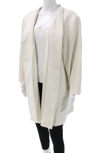 Eileen Fisher Women Coatigan Beige 3/4 Sleeve Tencel Lyocell Size 2X
