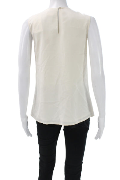 Kate Spade Womens Bohemian White Sleeveless Blouse Size XS