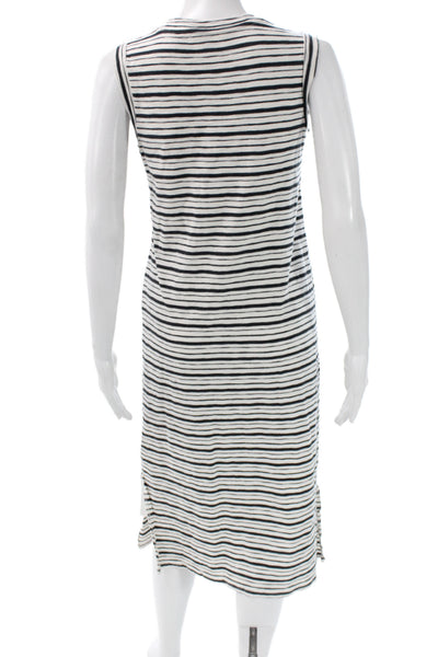 Universal Thread Womens Black Striped Cotton Tank Dress Crewneck Size XS