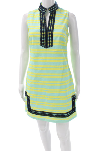 Sail To Sable Womens Shift Sundress Light Blue Sleeveless Size XS