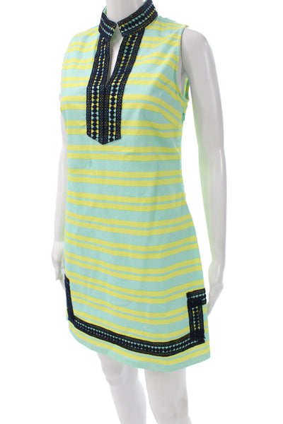 Sail To Sable Womens Shift Sundress Light Blue Sleeveless Size XS