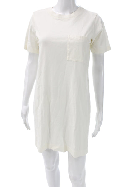 Everlane Womens T-Shirt Dress White Cotton Crew Neck Short Sleeve Size XS