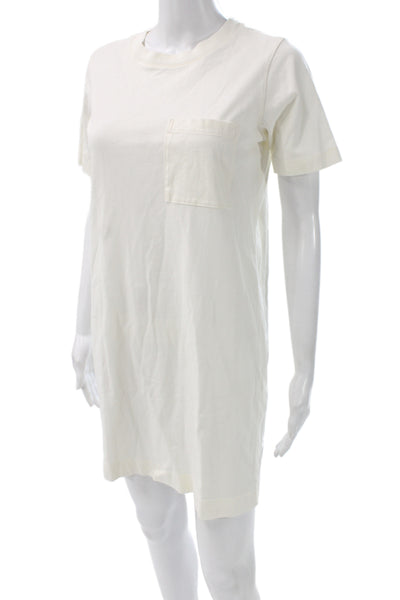 Everlane Womens T-Shirt Dress White Cotton Crew Neck Short Sleeve Size XS