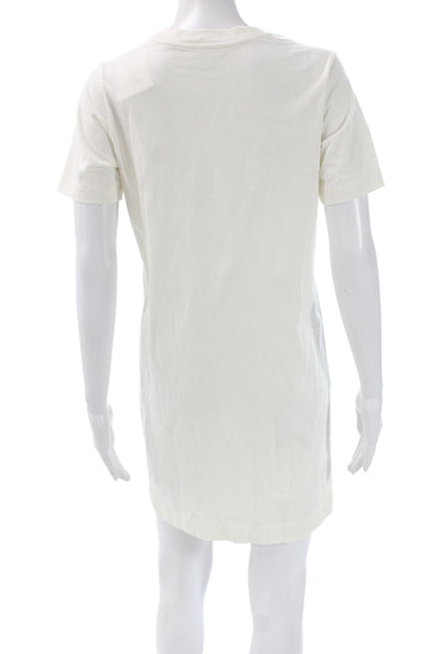 Everlane Womens T-Shirt Dress White Cotton Crew Neck Short Sleeve Size XS