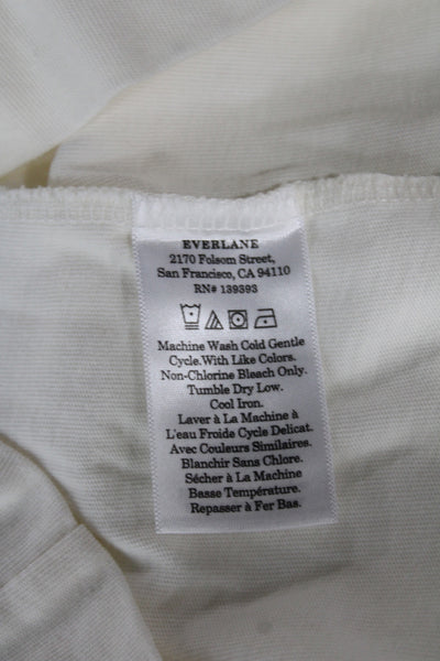 Everlane Womens T-Shirt Dress White Cotton Crew Neck Short Sleeve Size XS