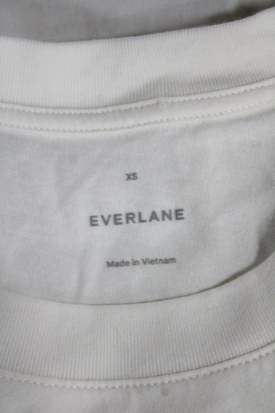 Everlane Womens T-Shirt Dress White Cotton Crew Neck Short Sleeve Size XS