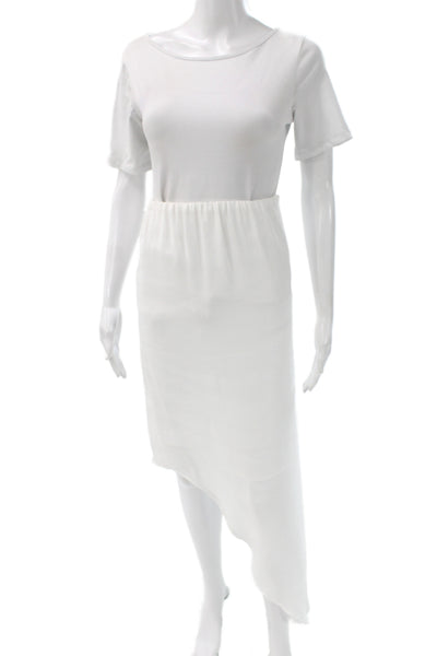 BB Dakota Womens T-Shirt Dress White Cotton Polyester Knee Length Size XS
