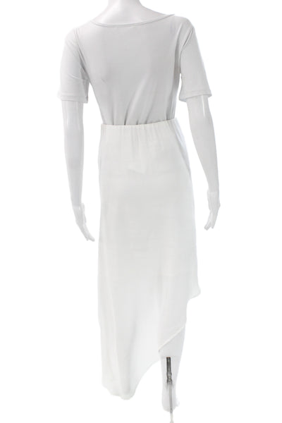 BB Dakota Womens T-Shirt Dress White Cotton Polyester Knee Length Size XS