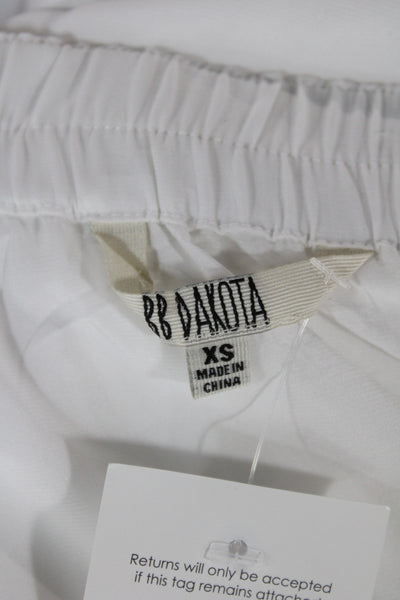 BB Dakota Womens T-Shirt Dress White Cotton Polyester Knee Length Size XS