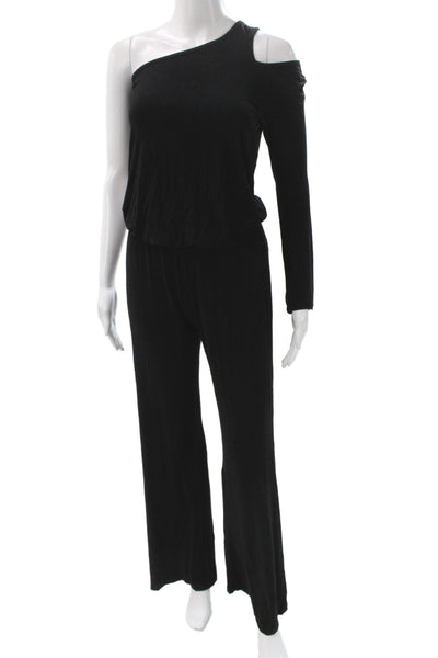 Young Fabulous & Broke Women Black Asymmetrical Long Sleeve Jumpsuit Size XS