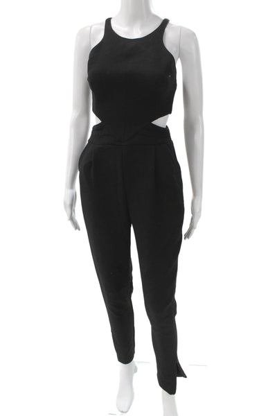 Hunter Bell Women Black Sleeveless Jumpsuit Round Neck Size 2
