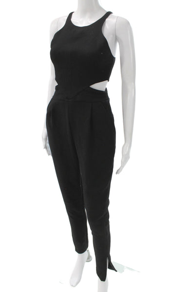 Hunter Bell Women Black Sleeveless Jumpsuit Round Neck Size 2