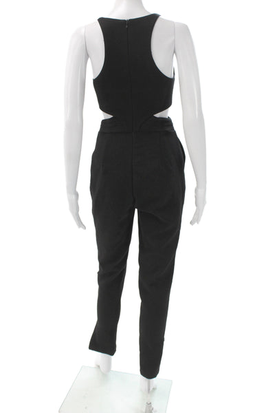 Hunter Bell Women Black Sleeveless Jumpsuit Round Neck Size 2