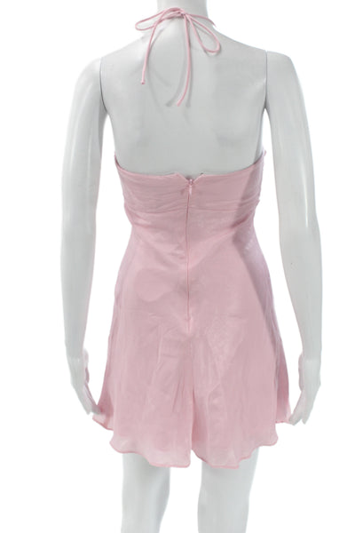 More To Come Womens Pink Mini Sundress Sleeveless Polyester Size XS