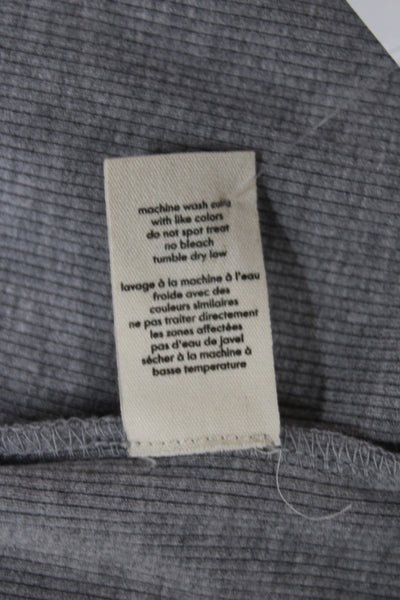 Donni Womens Basic Sleeveless Tank Gray Cotton Spandex Round Neck Size M