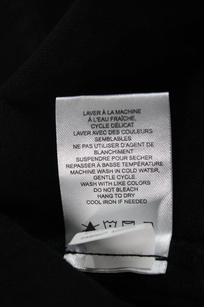 Renuar Women Basic Jacket Black Button Solid Cotton Long Sleeve Size L