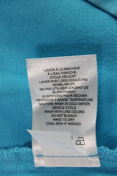 Renuar Womens Collared Light Blue Button Jacket Long Sleeve Petite Size XS