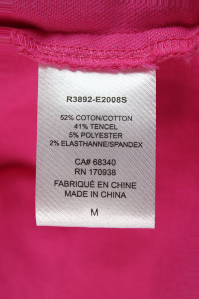 Renuar Women Pink Collared Button Solid Long Sleeve Jacket Size M