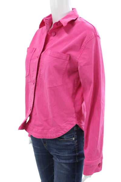 Renuar Womens Pink Collared Button Long Sleeve Jacket Size XS