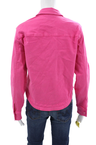 Renuar Womens Pink Collared Button Long Sleeve Jacket Size XS