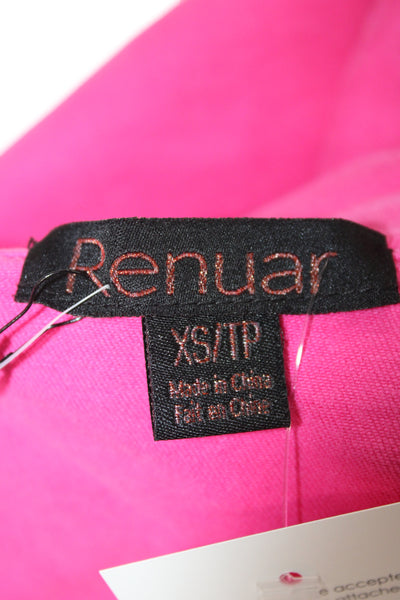 Renuar Womens Pink Collared Button Long Sleeve Jacket Size XS