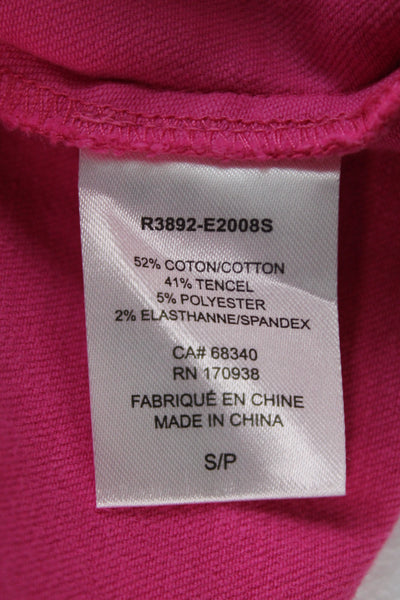 Renuar Womens Pink Collared Petite Long Sleeve 90s Jacket Size S