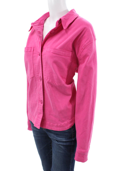 Renuar Women Collared Button Pink Long Sleeve Jacket Size XL
