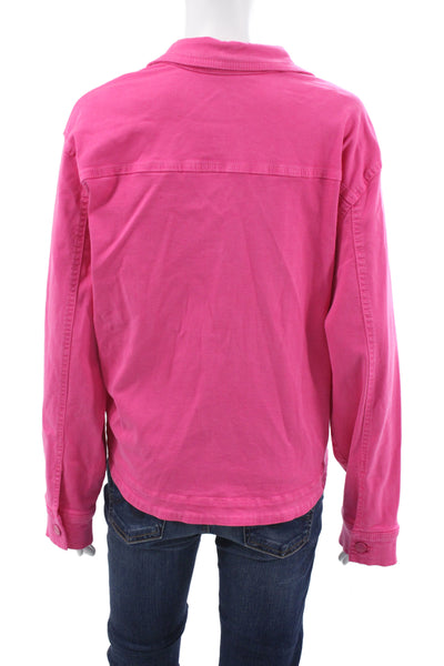 Renuar Women Collared Button Pink Long Sleeve Jacket Size XL