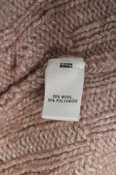 St. John Unisex Beige V-Neck Button Cardigan 3/4 Sleeve Size XL