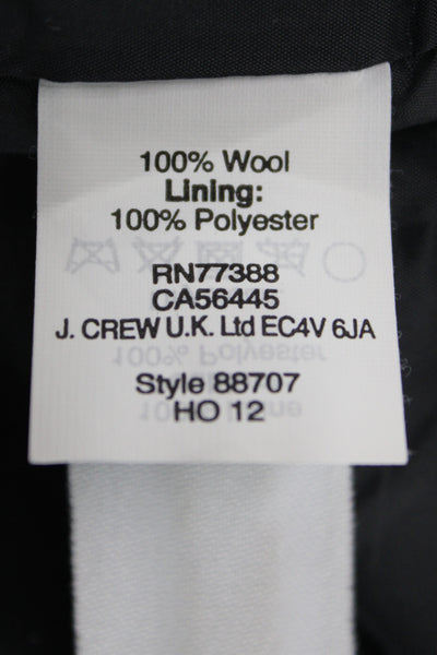 J Crew Women Straight Pencil Wool Knee Length Skirt Dark Gray Solid Size 2