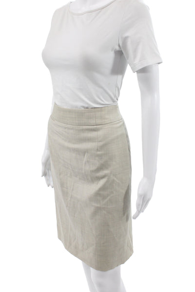 J Crew Women's Long Sleeves Lined Two Piece Skirt Suit Gray Size 4