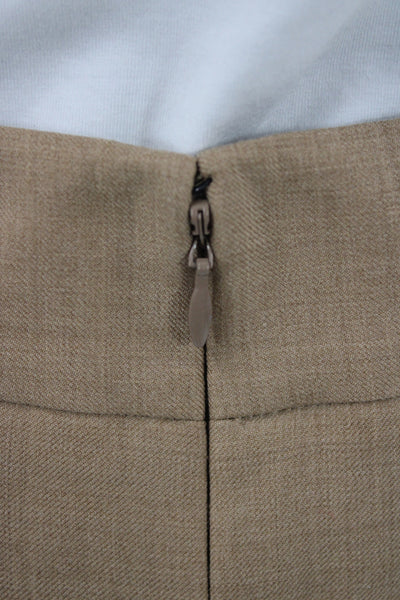 J Crew Women's Long Sleeves Lined Two Piece Skirt Suit Tan Size 0