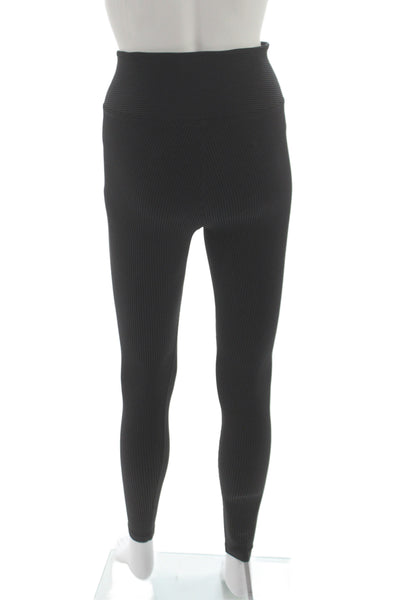 Year Of Ours Womens Ankle Jeggings Black Striped Drawstring Size S