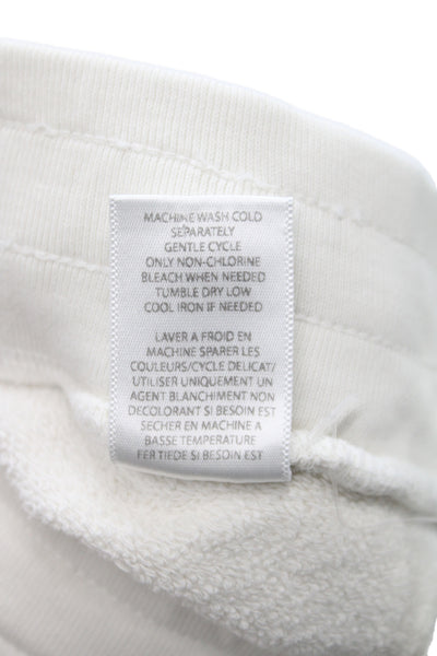 NSF Womens Jogger Sweatpants White Cotton Drawstring Petite Size XS