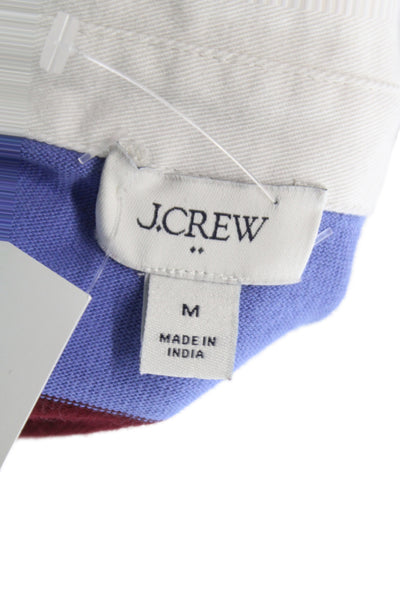 J Crew Mens Striped Button Cotton Long Sleeve Shirt College Blue Size M