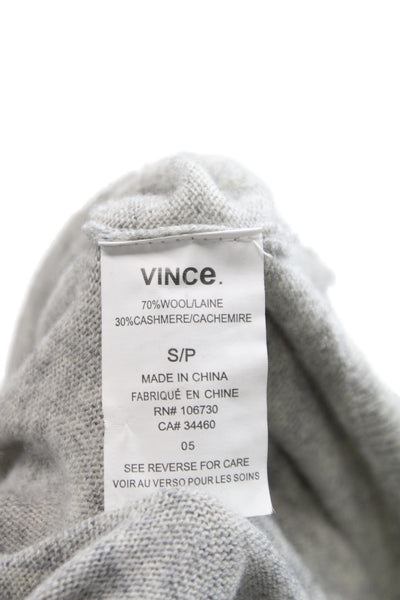 Vince Unisex Dark Blue Wool Cashmere Pullover Sweater Long Sleeve Size S