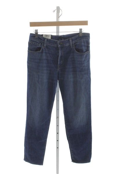 J Brand Unisex Straight Jeans Dark Blue Button Mid Rise Size 28