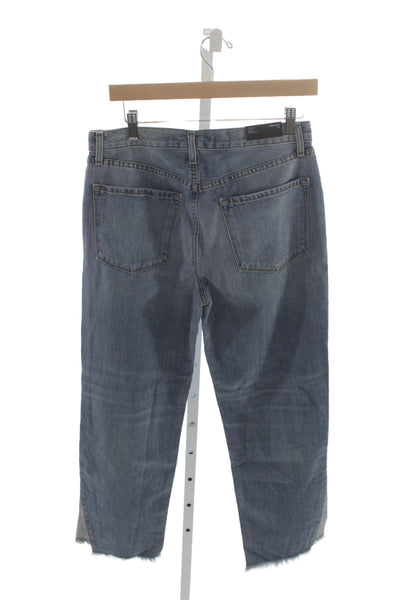 J Brand Unisex Cropped Jeans Blue Mid Rise Button Fly Size 28