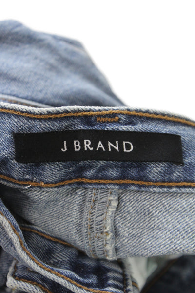 J Brand Unisex Cropped Jeans Blue Mid Rise Button Fly Size 28